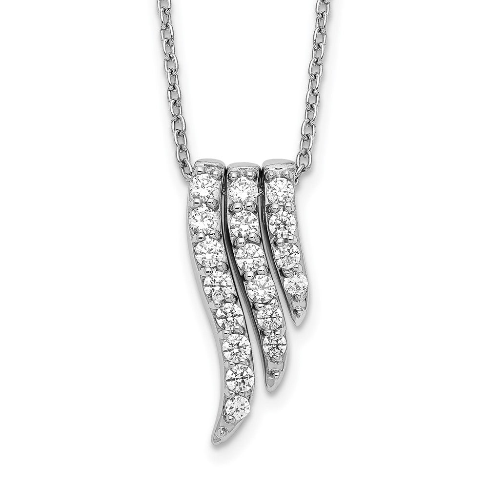 14k White Gold Real Diamond Necklace