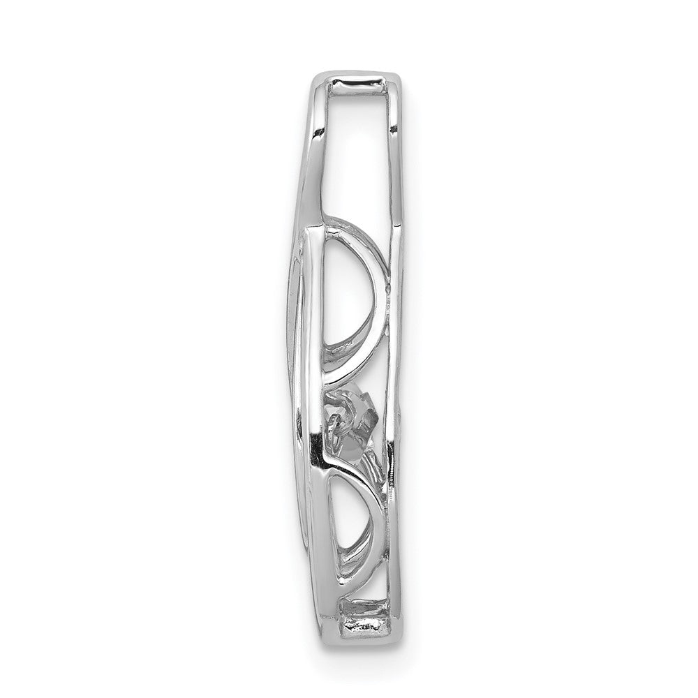 14k White Gold 1/4ct. Moving Real Diamond Infinity Slide Pendant