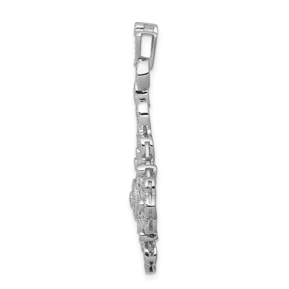 14k White Gold 1/2ct. Real Diamond Filigree Pendant