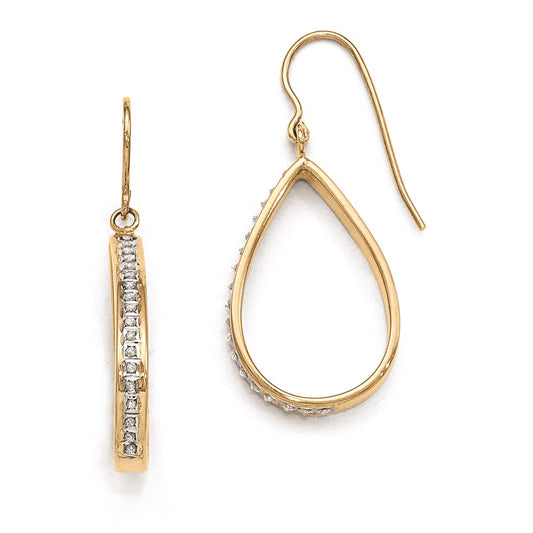 Sterling Silver Diamond Mystique Teardrop Earrings