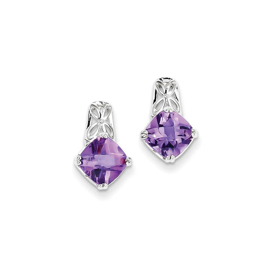 Sterling Silver Amethyst Earrings