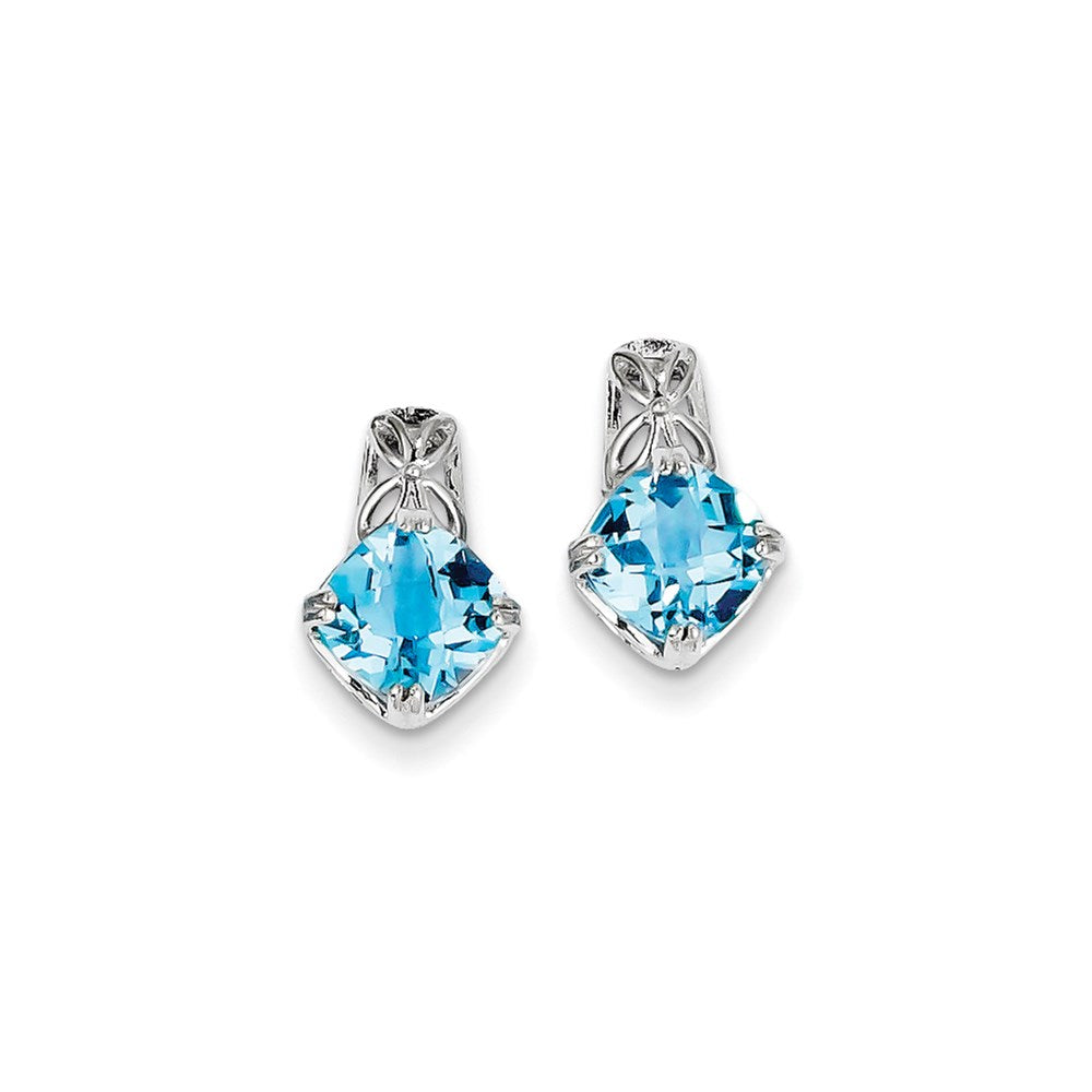 Sterling Silver Blue Topaz Earrings