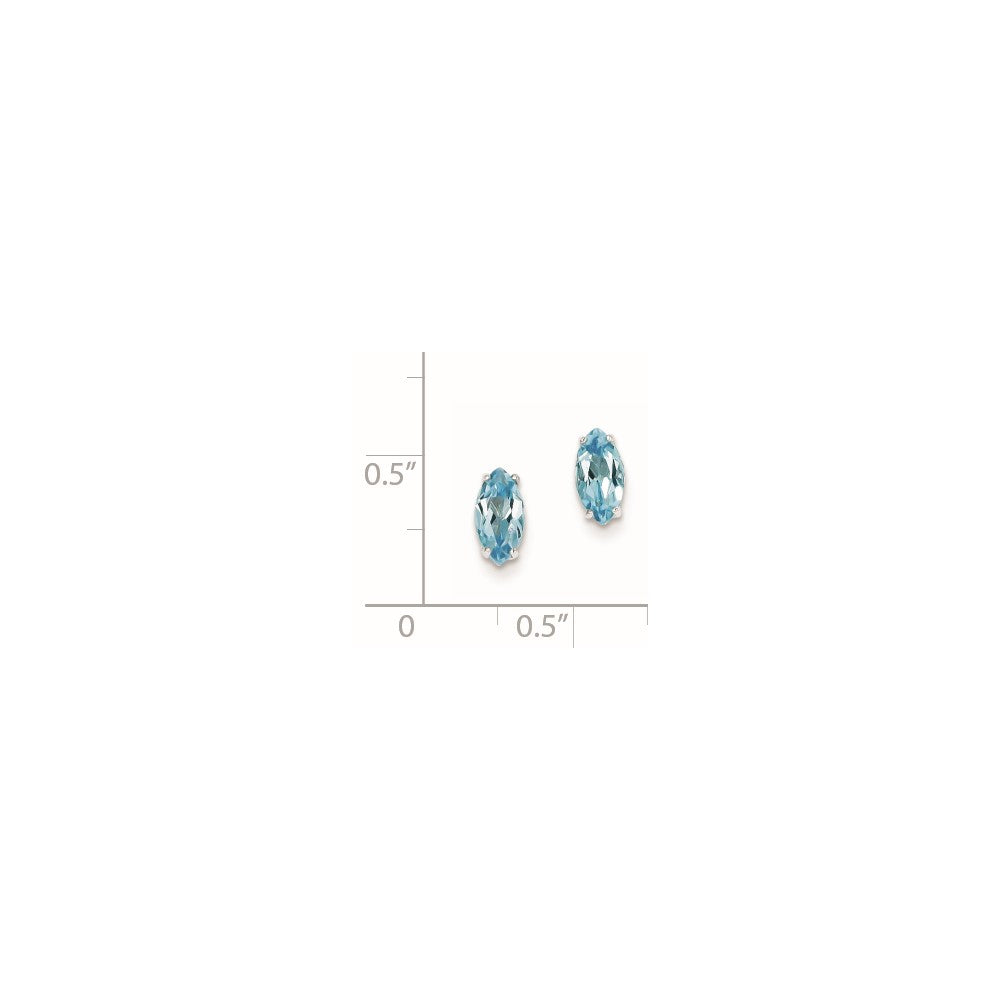 Sterling Silver Blue Topaz Earrings