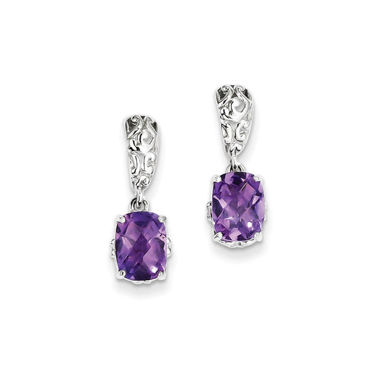 Sterling Silver Amethyst Earrings