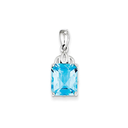 Sterling Silver Blue Topaz Pendant