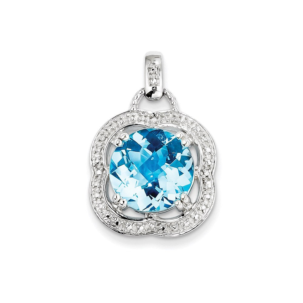 Sterling Silver Blue Topaz Pendant