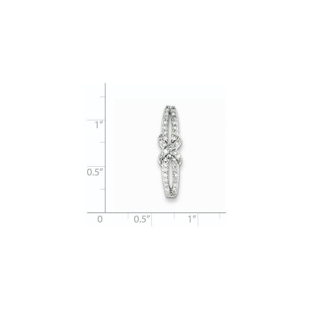 Sterling Silver Diamond Slide Pendant