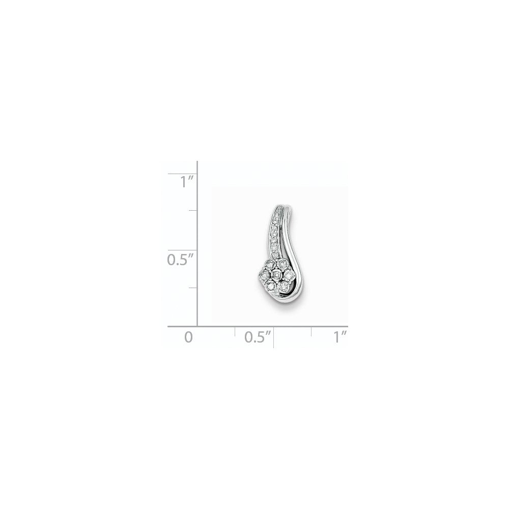 Sterling Silver Diamond Slide Pendant