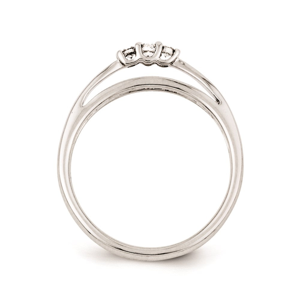 Sterling Silver Belle Amore Diamond Wedding Band