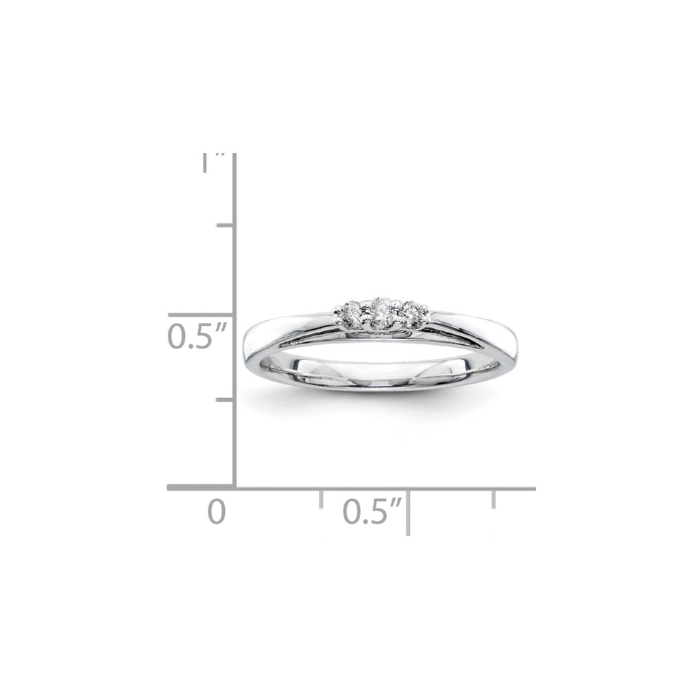 Sterling Silver Belle Amore Diamond Wedding Band