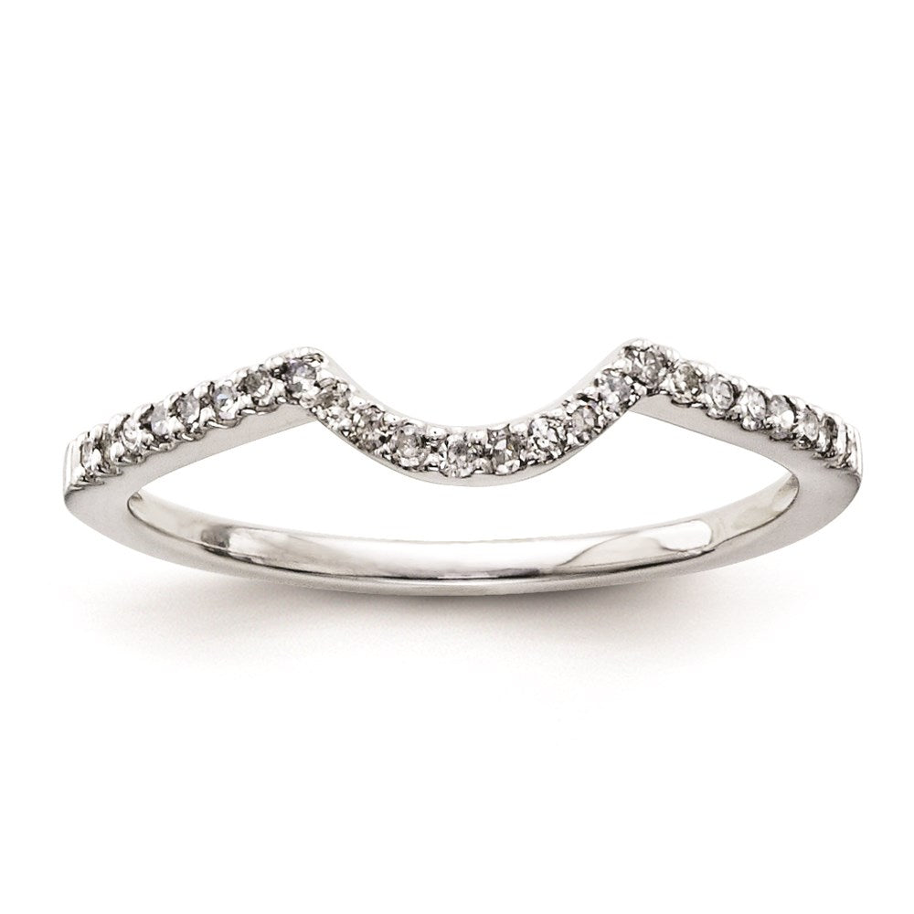 Sterling Silver Belle Amore Diamond Wedding Band