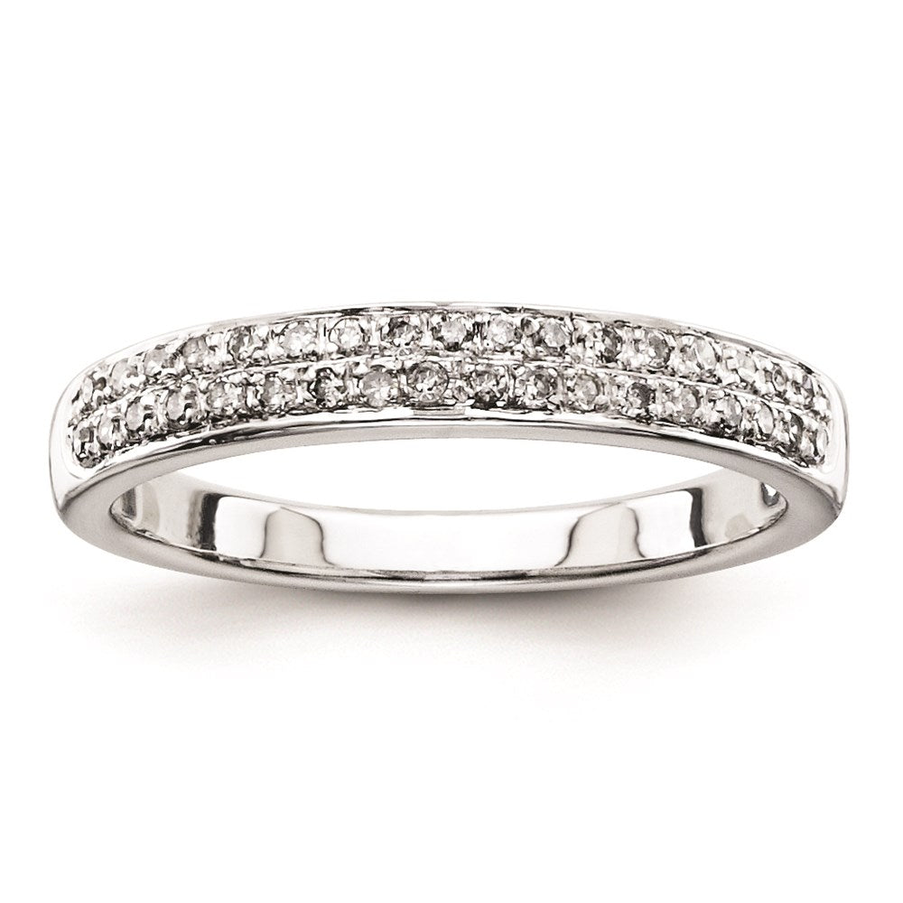 Sterling Silver Diamond Wedding Band