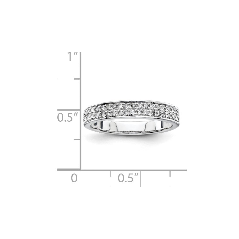 Sterling Silver Belle Amore Diamond Wedding Band