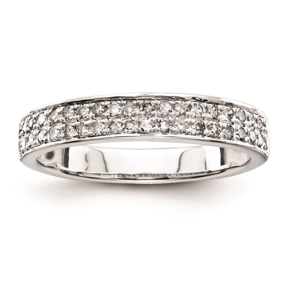 Sterling Silver Belle Amore Diamond Wedding Band