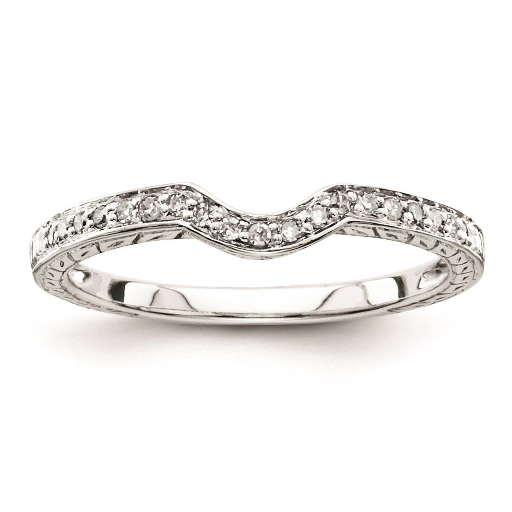 Sterling Silver Belle Amore Diamond Wedding Band