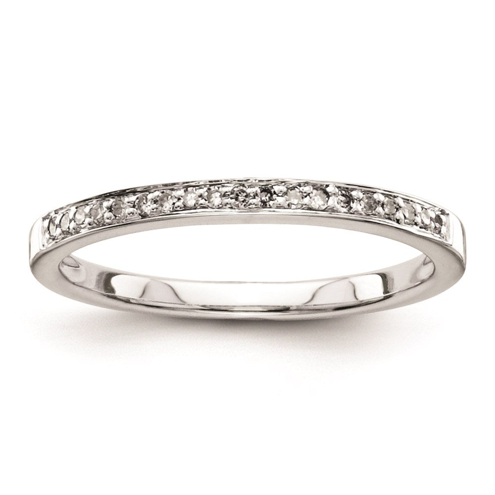 Sterling Silver Belle Amore Diamond Wedding Band