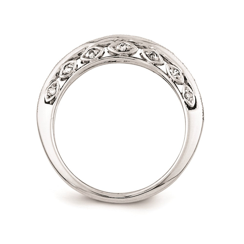 Sterling Silver Diamond Wedding Band