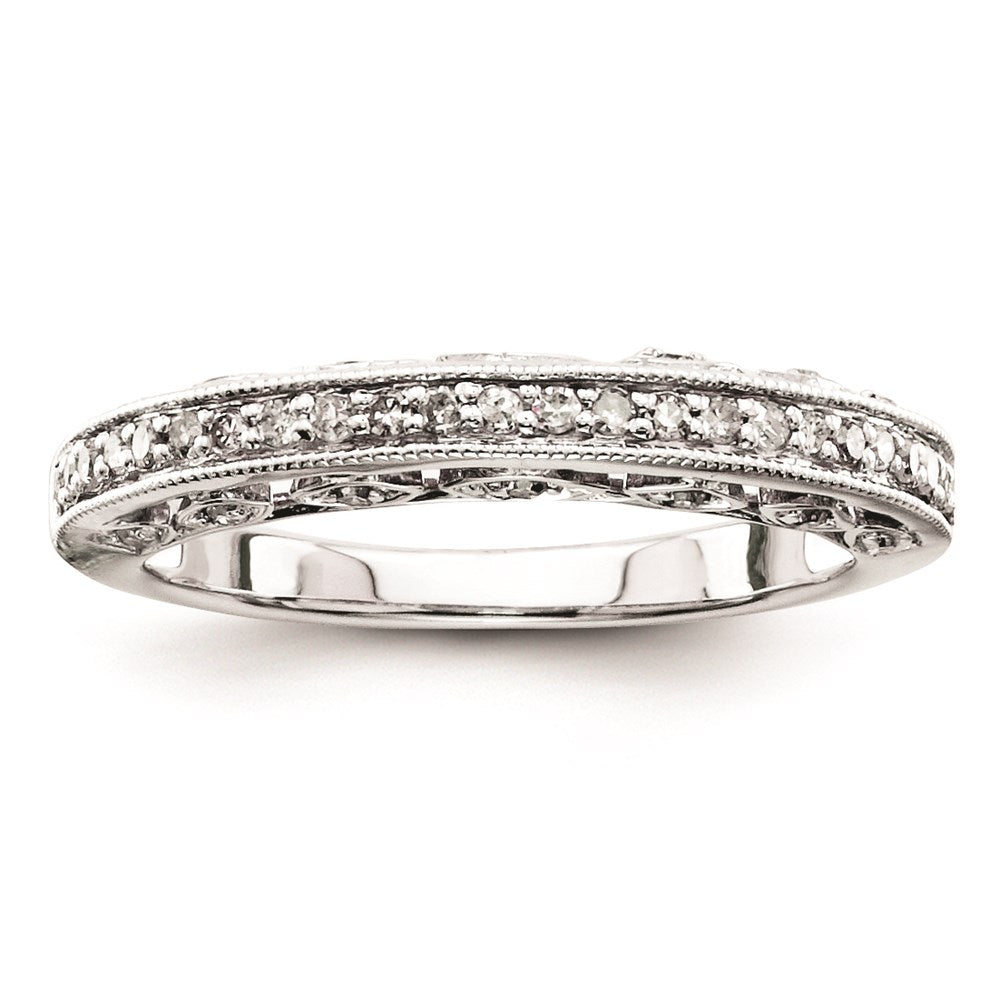 Sterling Silver Diamond Wedding Band