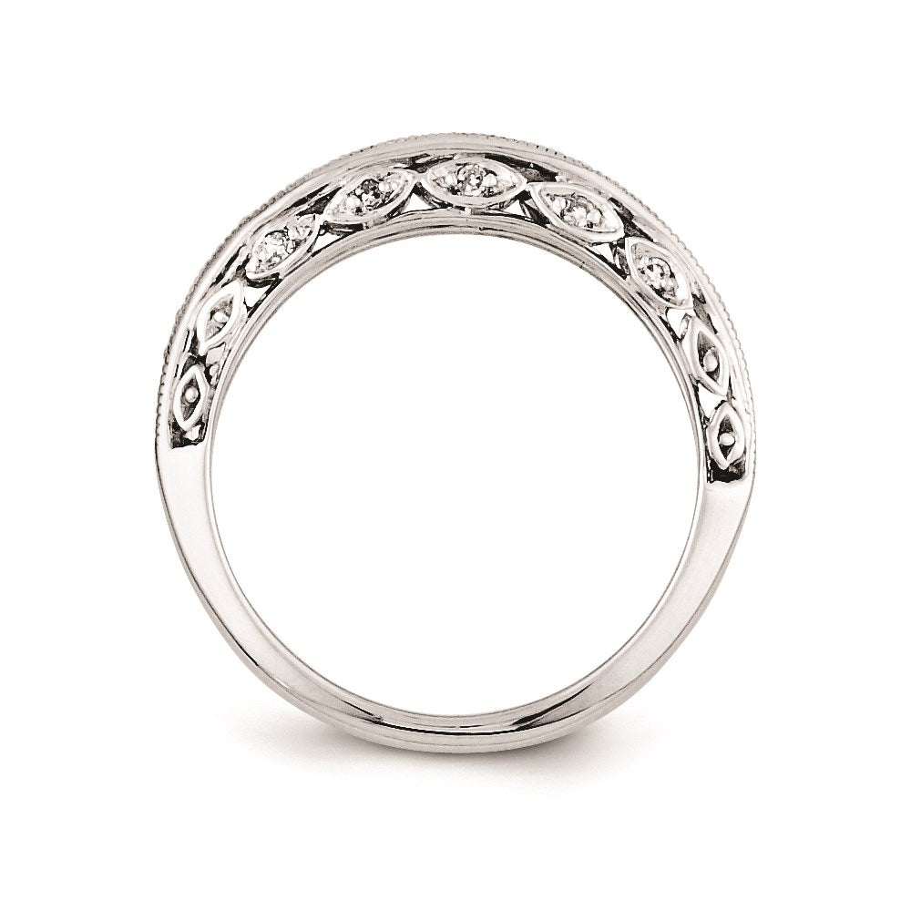 Sterling Silver Belle Amore Diamond Wedding Band