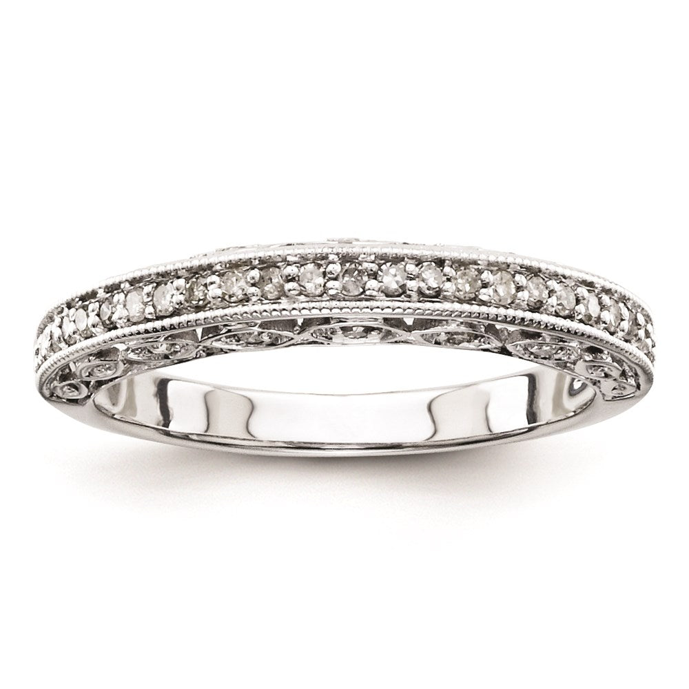 Sterling Silver Belle Amore Diamond Wedding Band