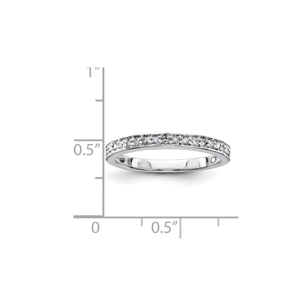 Sterling Silver Belle Amore Diamond Wedding Band