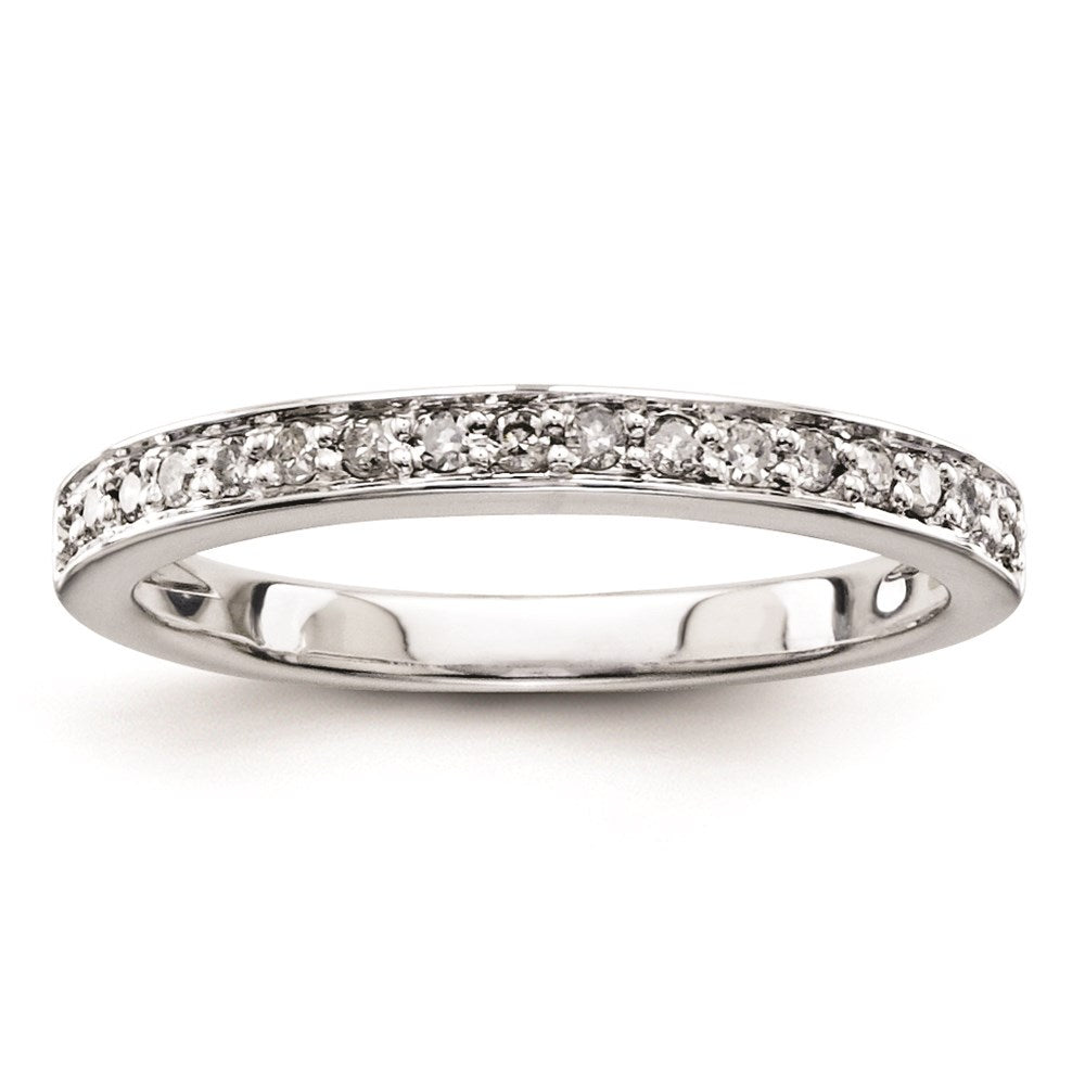 Sterling Silver Belle Amore Diamond Wedding Band