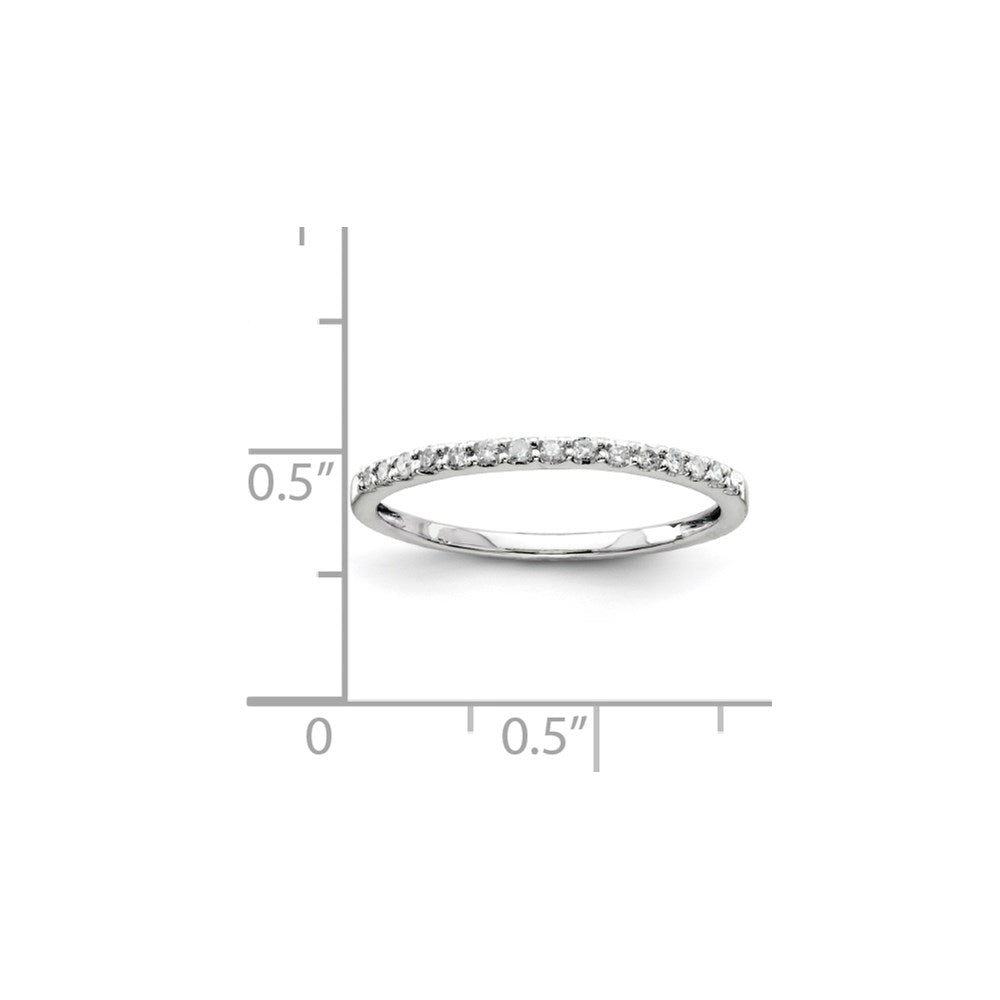 Sterling Silver Belle Amore Diamond Wedding Band