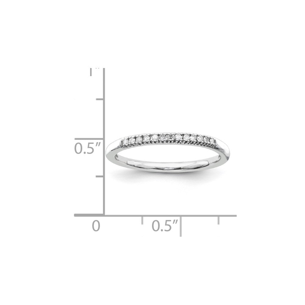 Sterling Silvadium Belle Amore Diamond Wedding Band