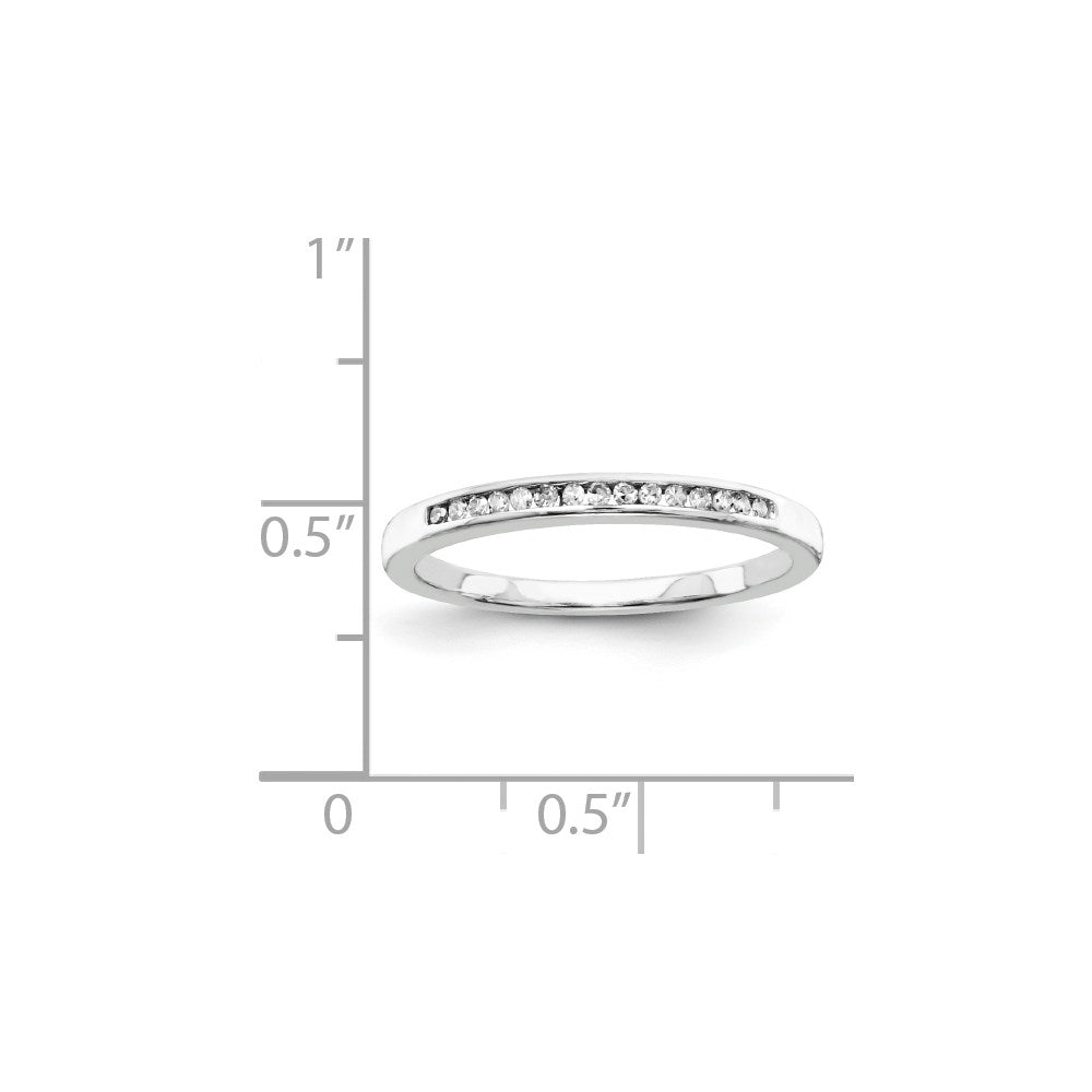 Sterling Silvadium Belle Amore Diamond Wedding Band