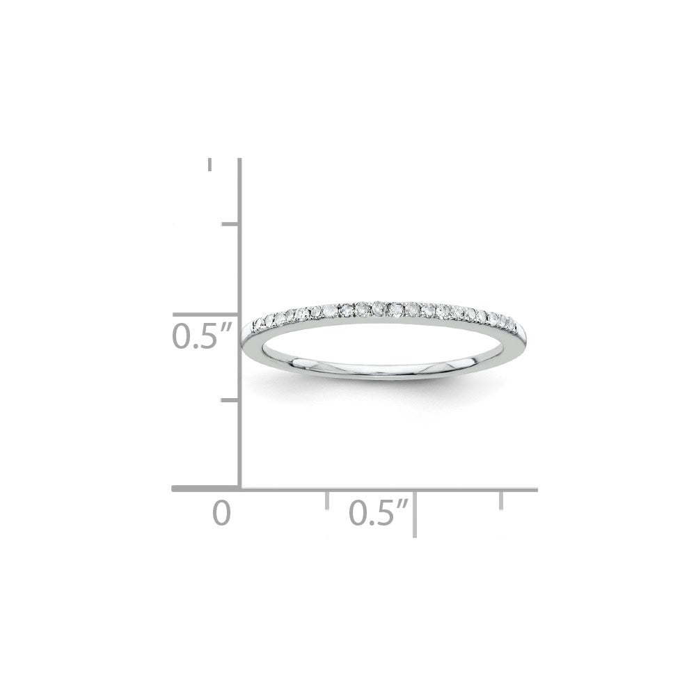 Sterling Silvadium Belle Amore Diamond Wedding Band