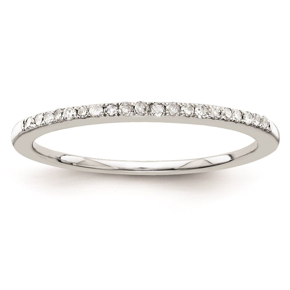 Sterling Silvadium Belle Amore Diamond Wedding Band