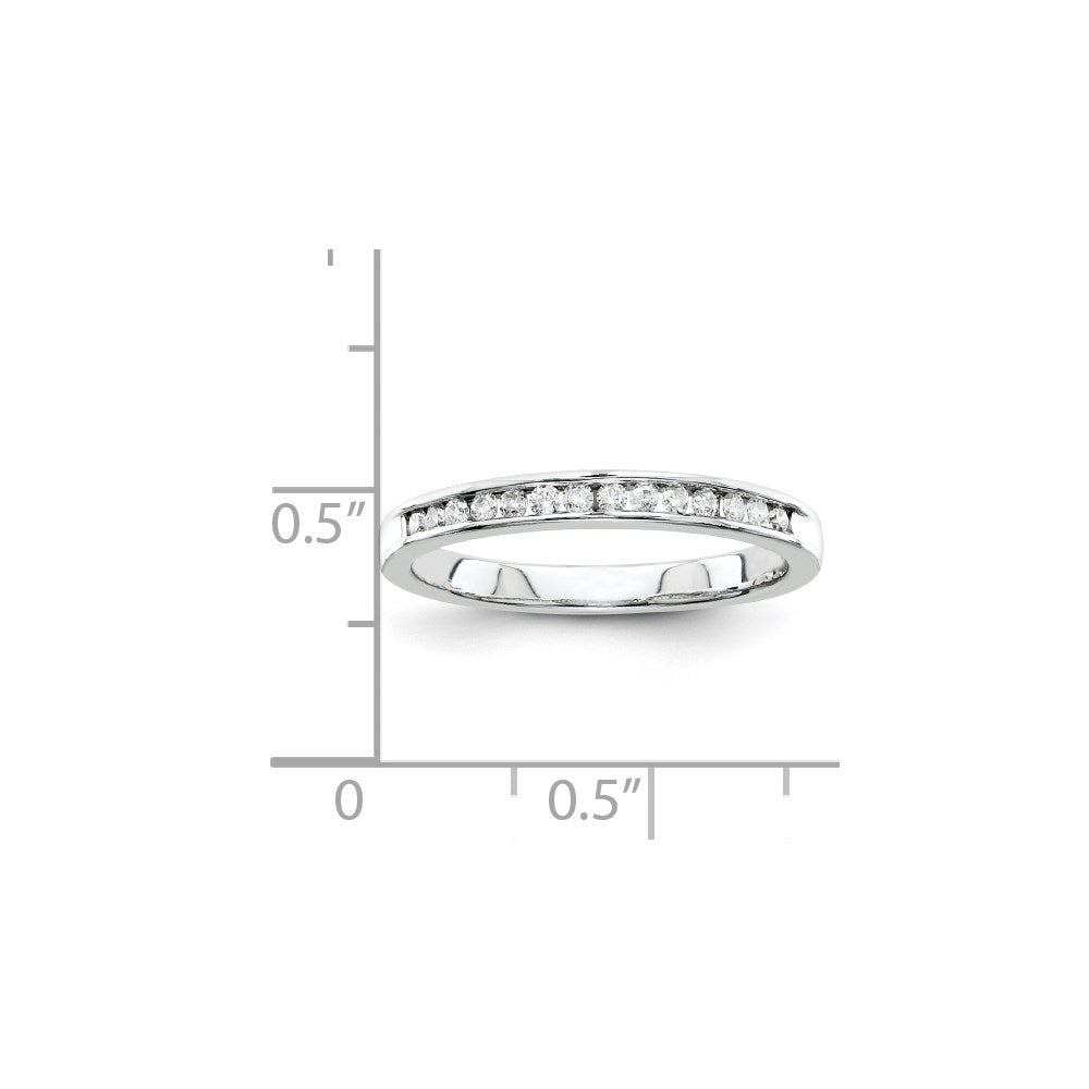 Sterling Silvadium Belle Amore Diamond Wedding Band