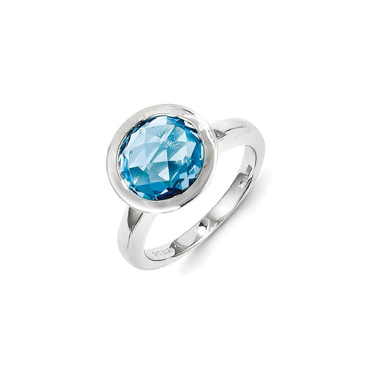 Sterling Silver Blue Topaz Ring