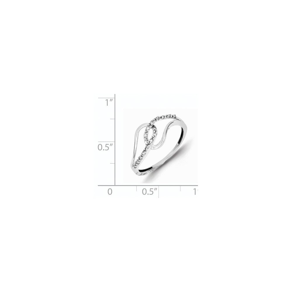 Sterling Silver Rhodium Plated Diamond Accent Fashion Ring