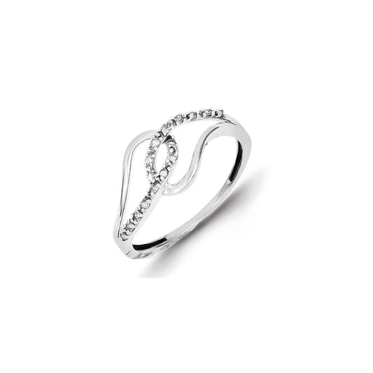 Sterling Silver Rhodium Plated Diamond Accent Fashion Ring