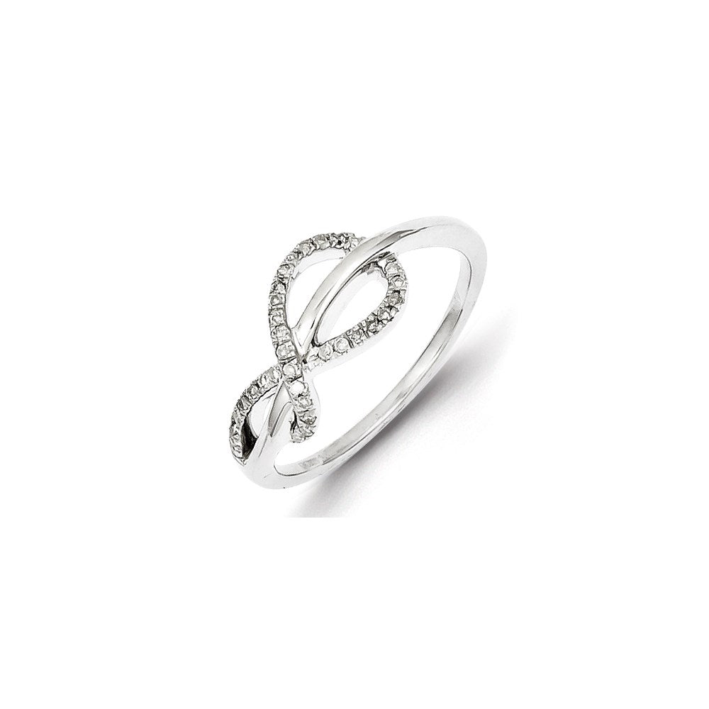 Sterling Silver w/ Diamond Design Ring