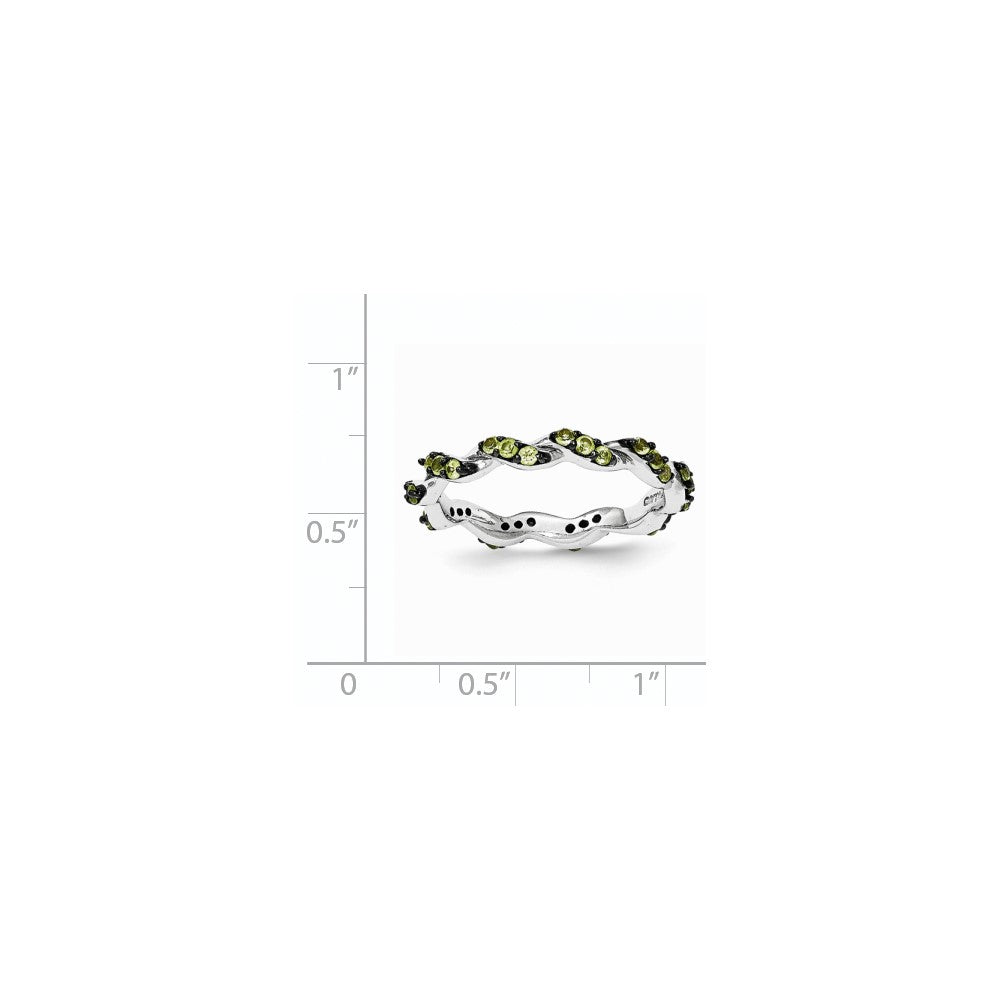 Sterling Silver Peridot Eternity Ring