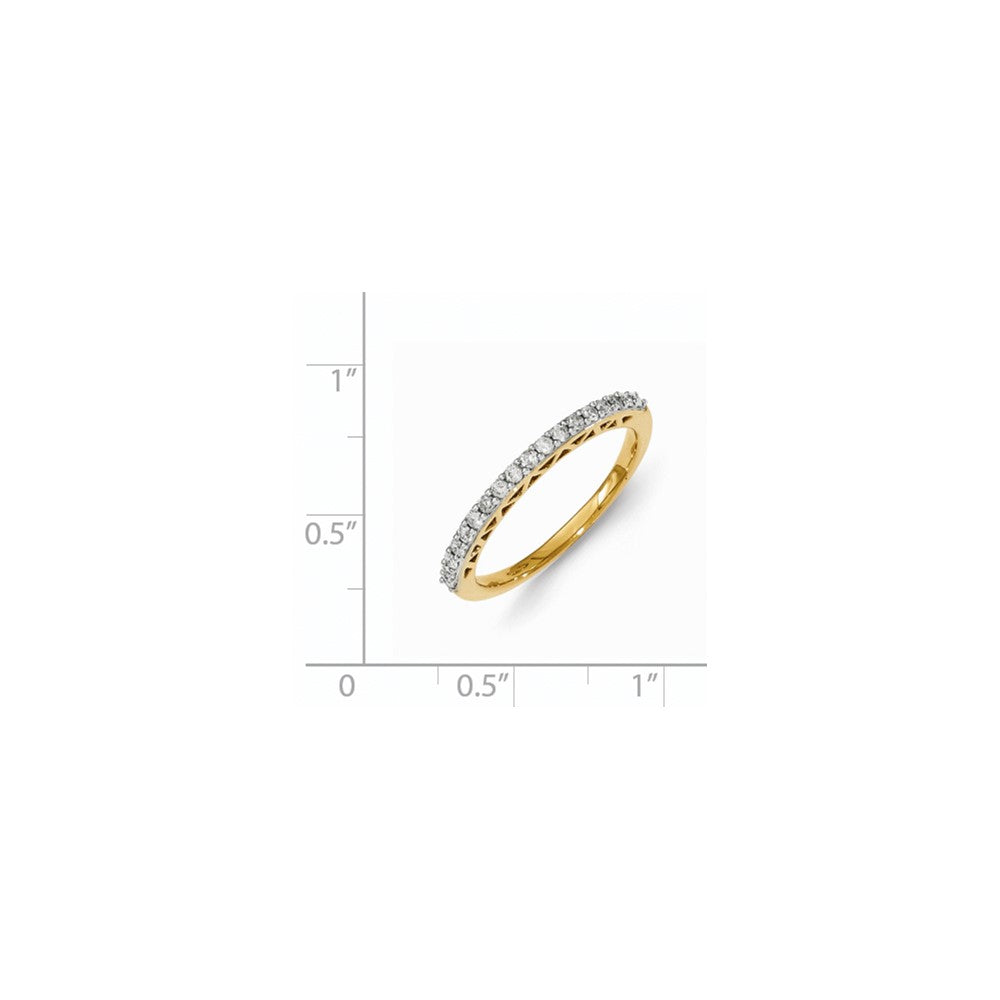 Sterling Silver w/Gold-plating Polished Diamond Ring