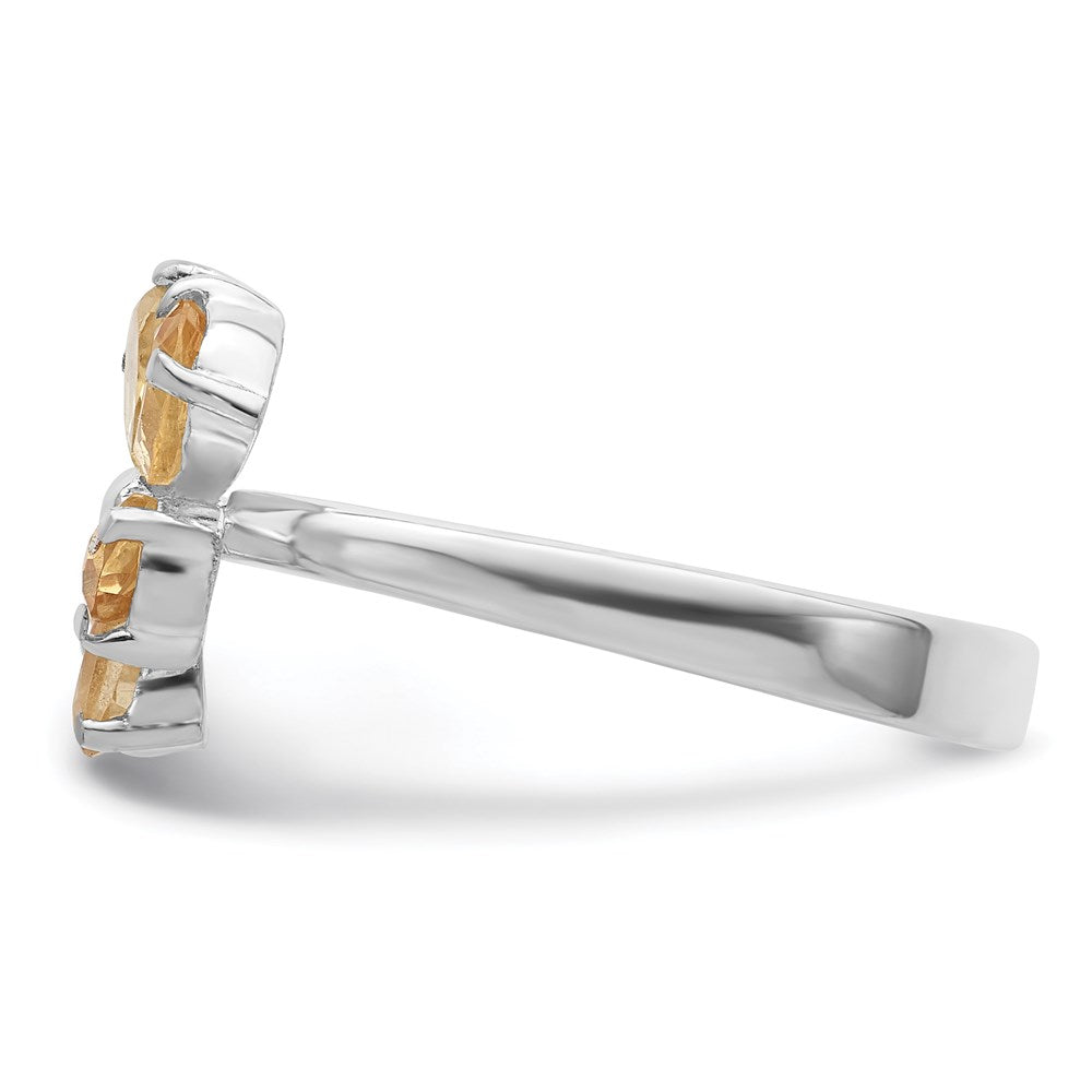 Sterling Silver Rhodium Citrine ring