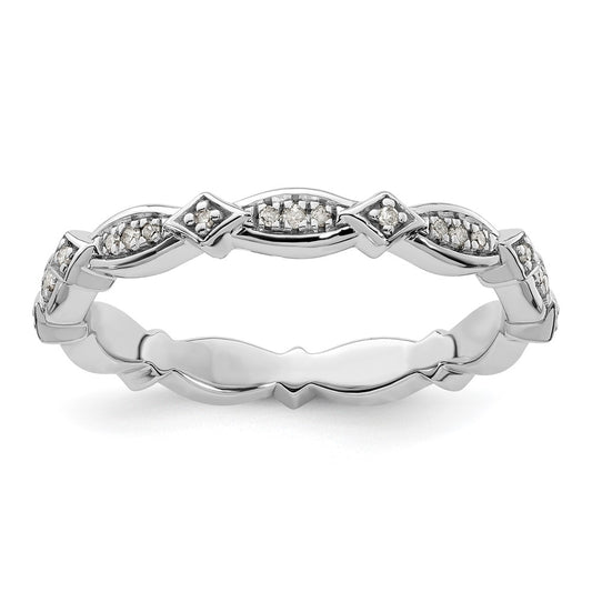 Sterling Silver Stackable Expressions Diamond Ring