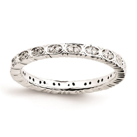 Sterling Silver Stackable Expressions Diamond Ring