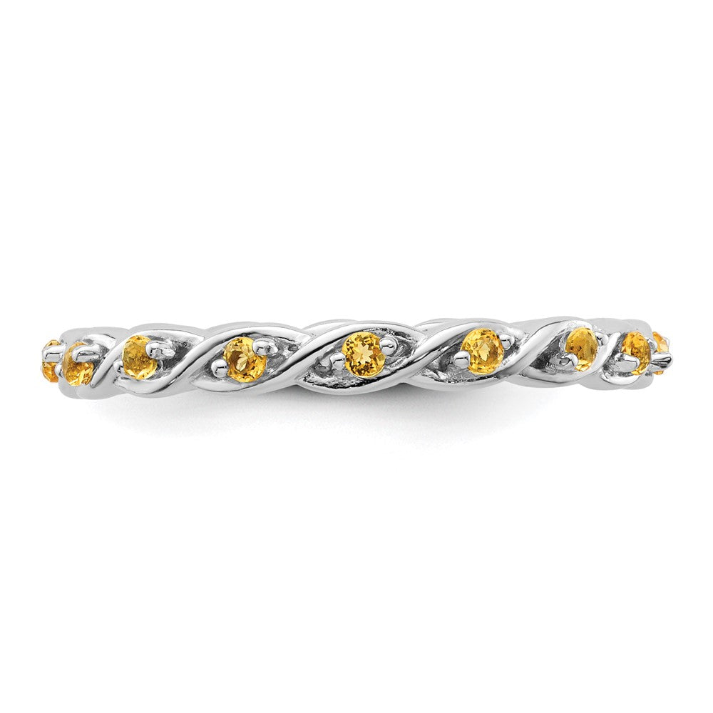 Sterling Silver Stackable Expressions Citrine Ring