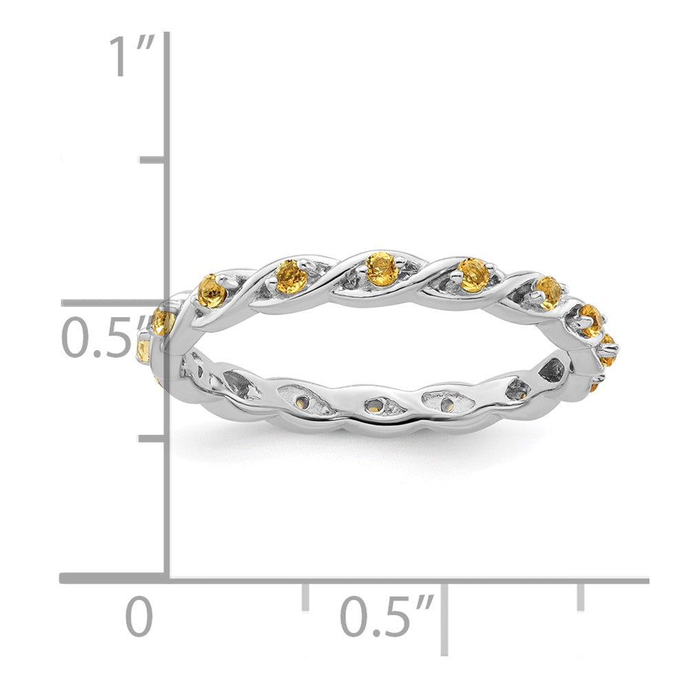 Sterling Silver Stackable Expressions Citrine Ring