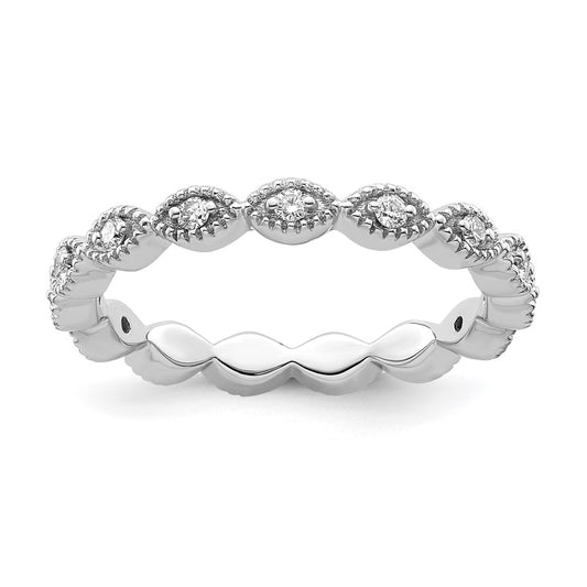 Sterling Silver Stackable Expressions Diamond Ring