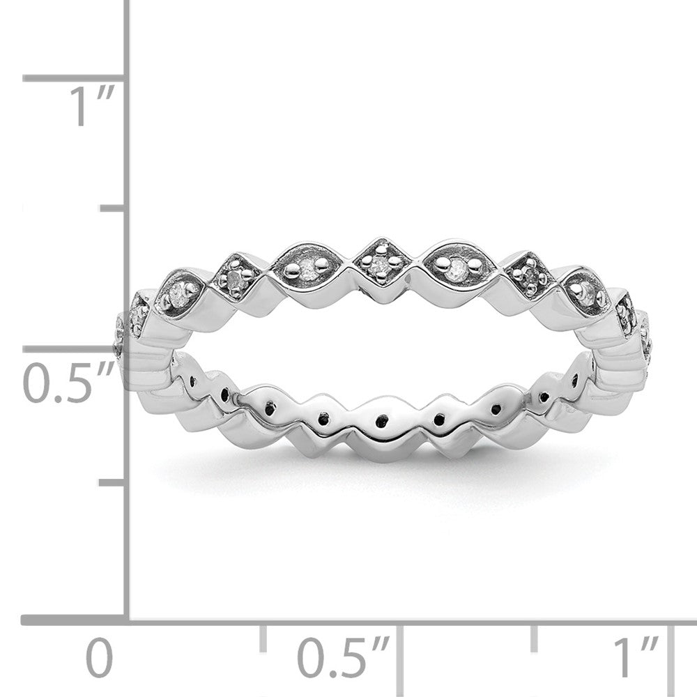 Sterling Silver Stackable Expressions Diamond Ring