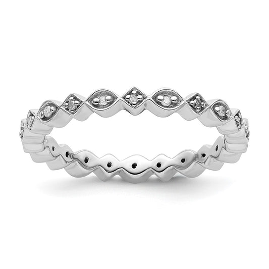 Sterling Silver Stackable Expressions Diamond Ring