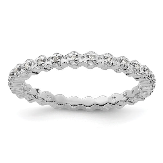 Sterling Silver Stackable Expressions Diamond Ring