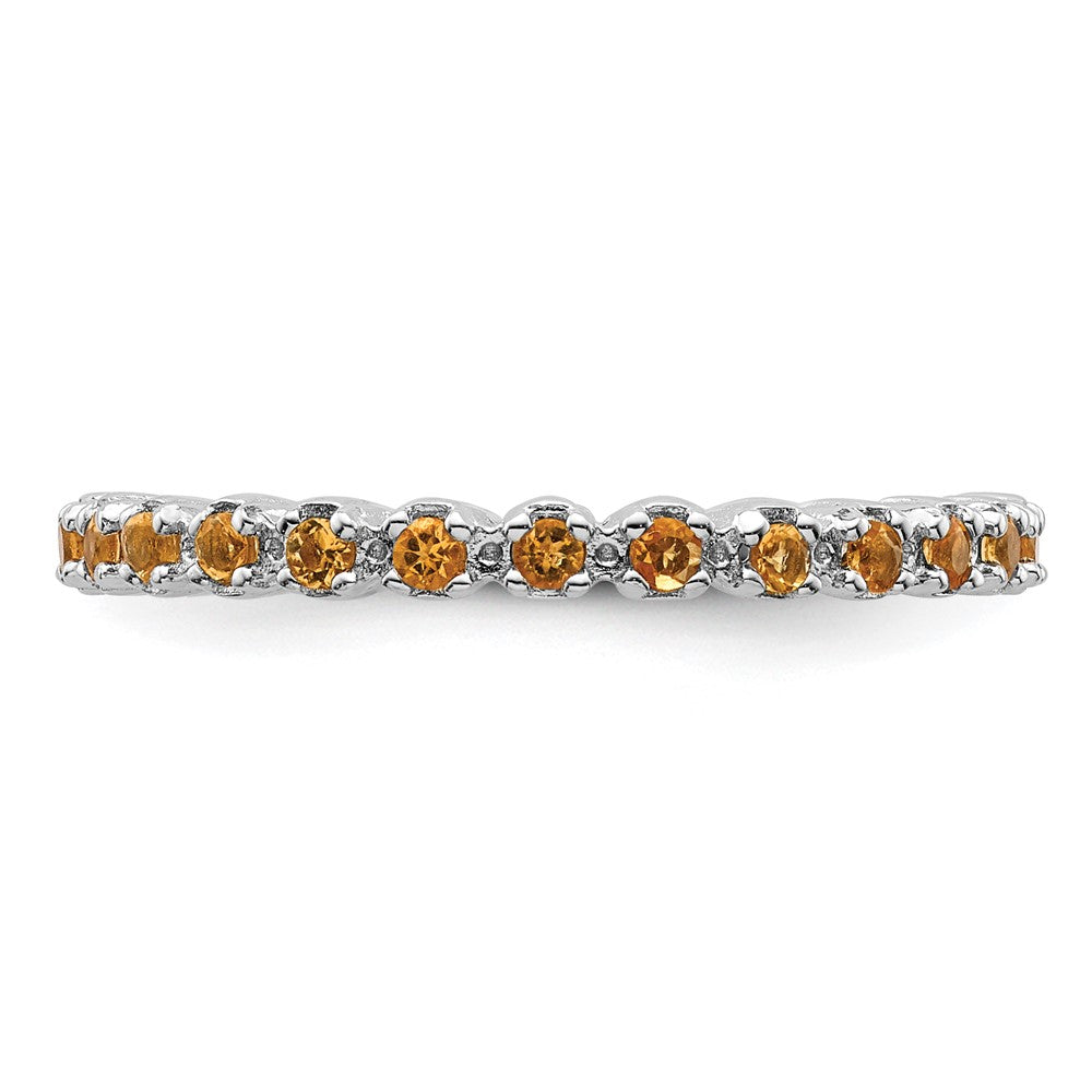 Sterling Silver Stackable Expressions Citrine Ring