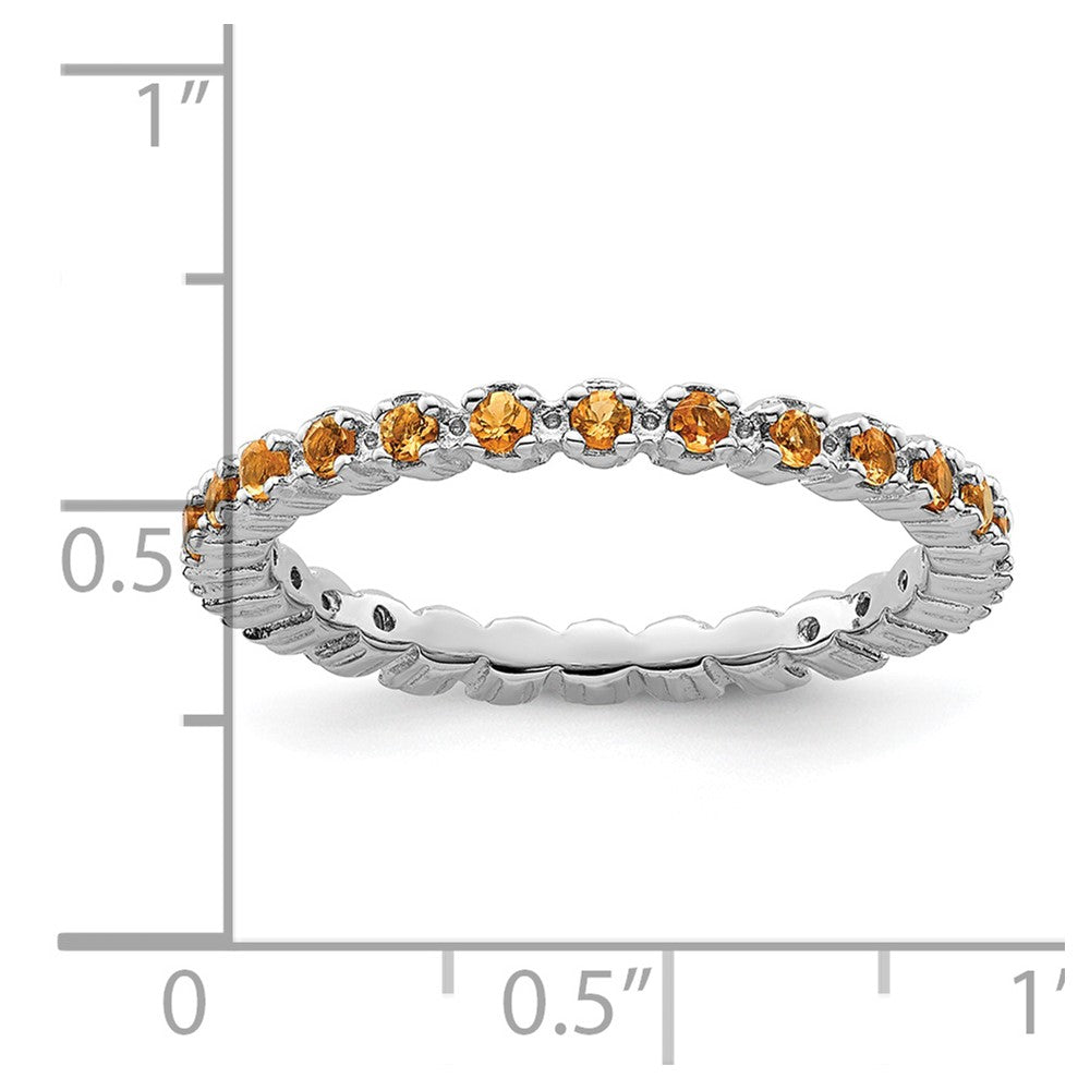 Sterling Silver Stackable Expressions Citrine Ring