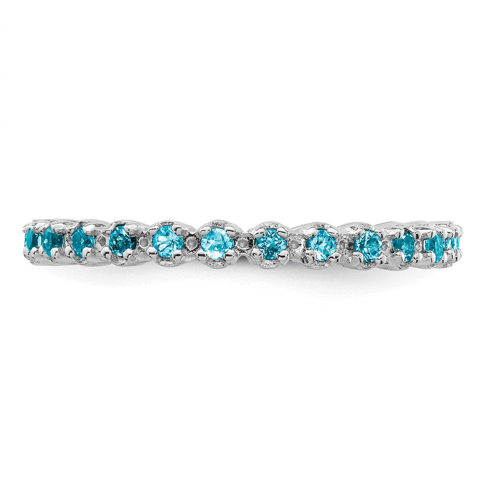 Sterling Silver Stackable Expressions Blue Topaz Ring